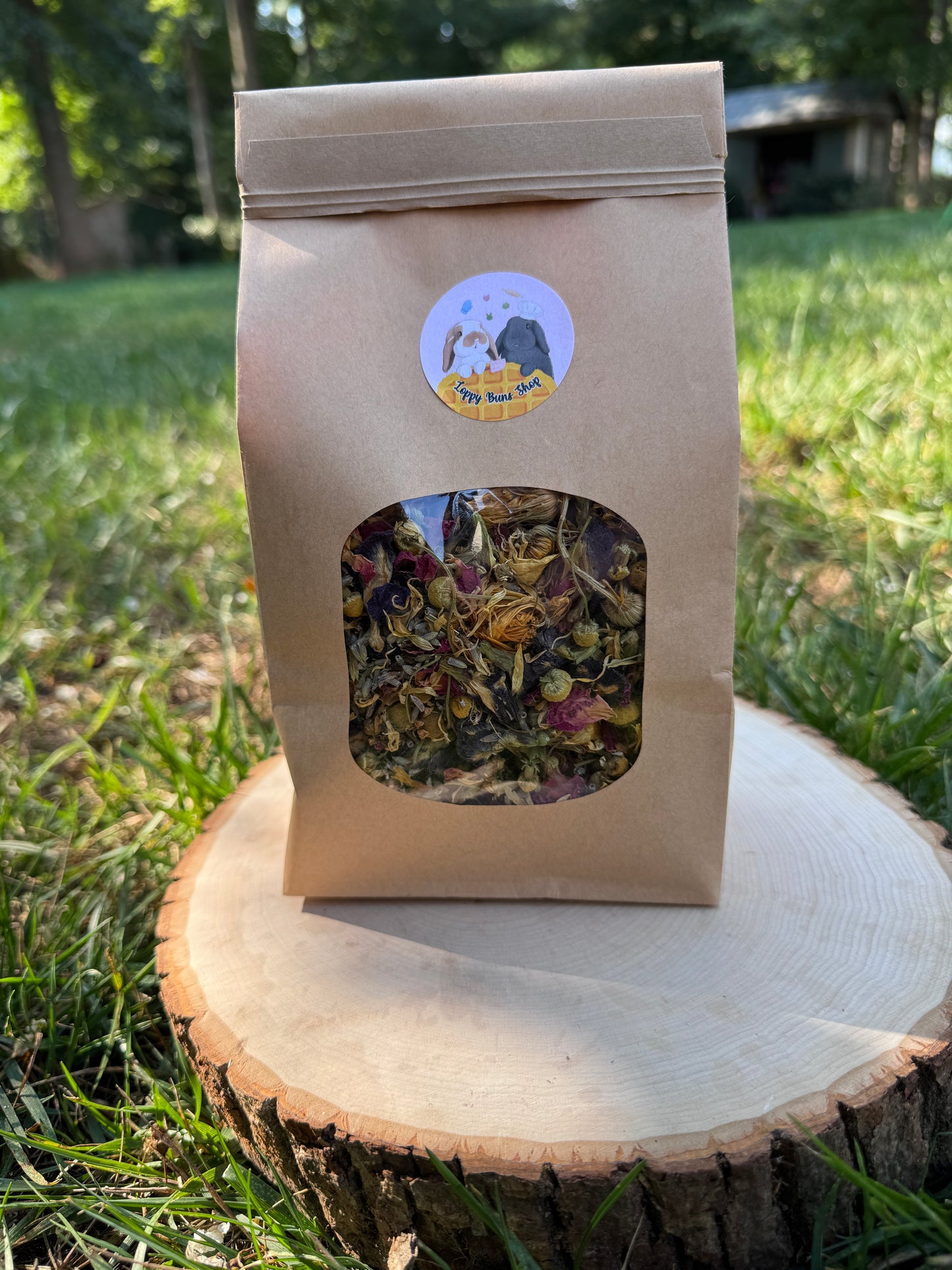Organic Calming Bunny Forage Mix: Lavender, Chamomile, Rose