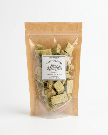 BUNNY CROUTONS | Salad Topper | Bunny Treats | Cilantro, Parsley, Basil, Oats