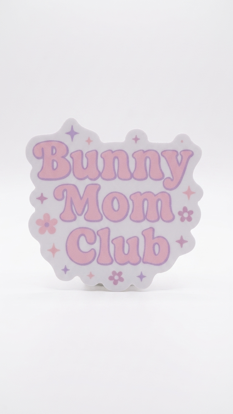 Bunny Mom Club or Bun Dad Club Sticker