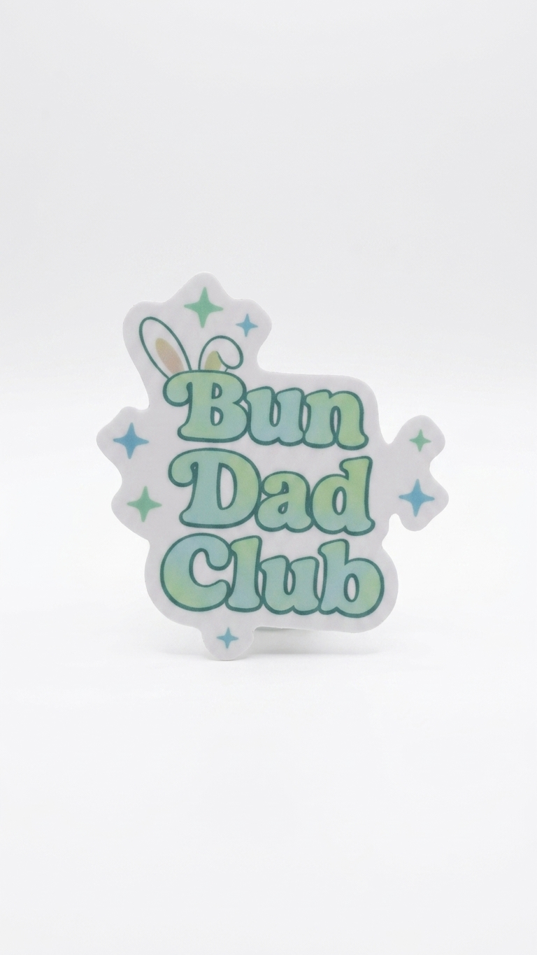 Bunny Mom Club or Bun Dad Club Sticker